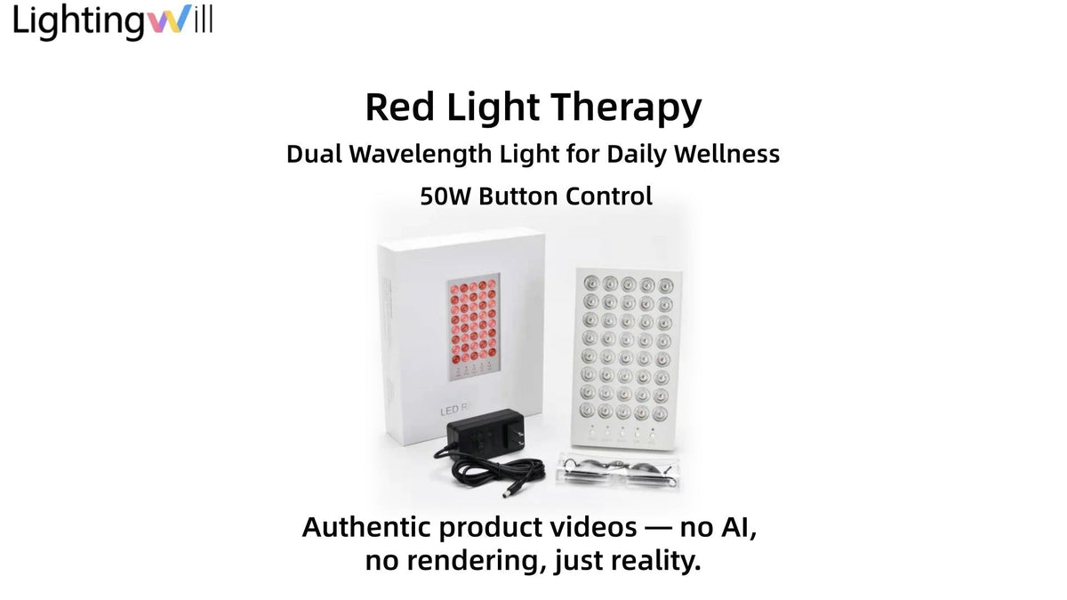 50W Desktop Infrared Therapy Lamp Demo | 660nm Red Light & 850nm IR | LightingWill
