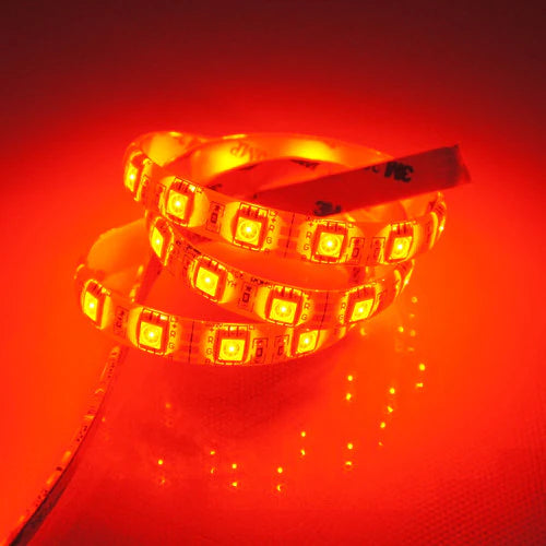LightingWill 635nm SMD5050 DC12V Red LED Strip Light – 30/60/120 LEDs/m, 5 Meters, IP00/IP65