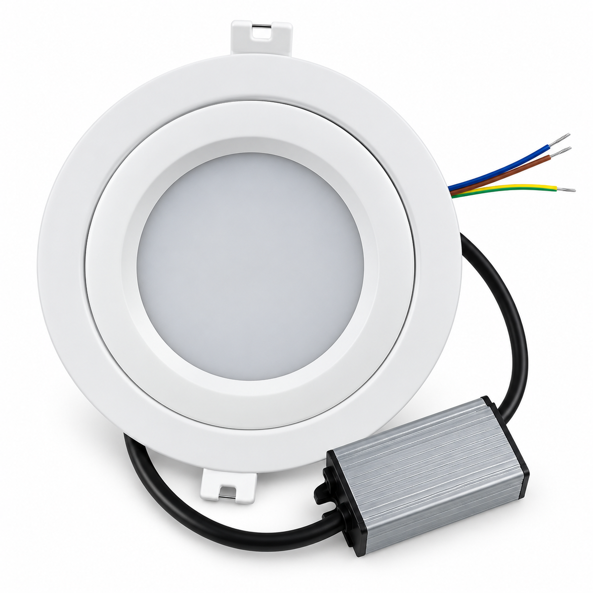 FX-2 Series IP65 LED Ceiling Downlight | 5W / 7W / 12W / 15W | CRI 80+ | AC100–240V | Damp & Wet Location Rated for Shower, Sauna & Outdoor Lighting | White Housing | 4 / 10 Pack | Non-Dimmable
