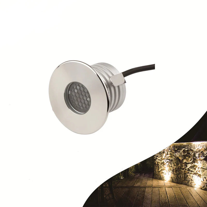 8/10-Pack Ultra-thin Honeycomb Anti-Glare Low Voltage LED Step Lights – 3000K / 4000K / 6000K | 3W | DC12–24V | IP67 Waterproof Stainless Steel Honeycomb Step & Path Lights