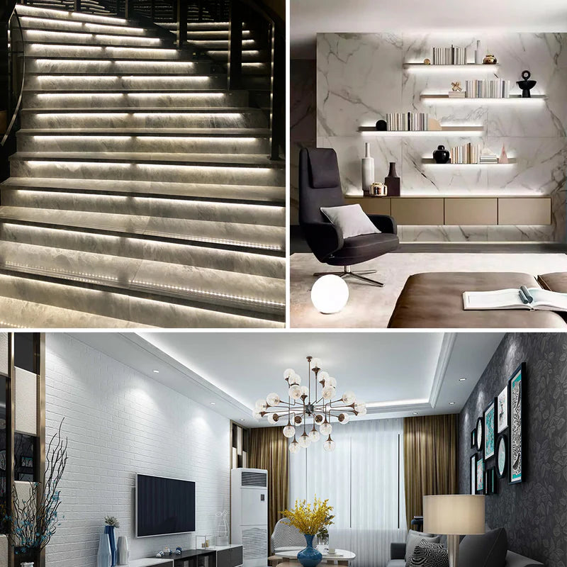 LightingWill DC24V SMD2835 Full Spectrum LED Strip Light 60LEDs/m 300 LEDs 10W/m, CRI 97+ High CRI LED Ribbon 2700K–6500K, 8mm PCB IP00/IP67 for Cabinet, Bedroom and Mirror Lighting, 5/50M