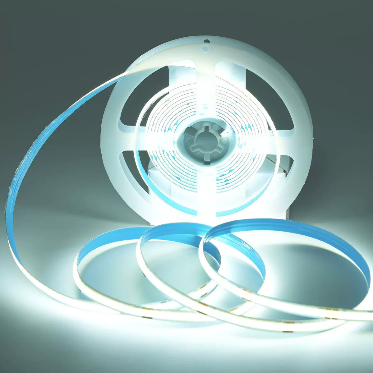 COB LED Strip Light 12V/24V 384LEDs/M, 5mm Flexible Dot-Free LED Tape, CRI90+ Non-Waterproof, 3000K / 4000K / 6500K / Red / Blue / Green / Pink / Yellow for Cabinet Kitchen Lighting, 5M/10M Pack