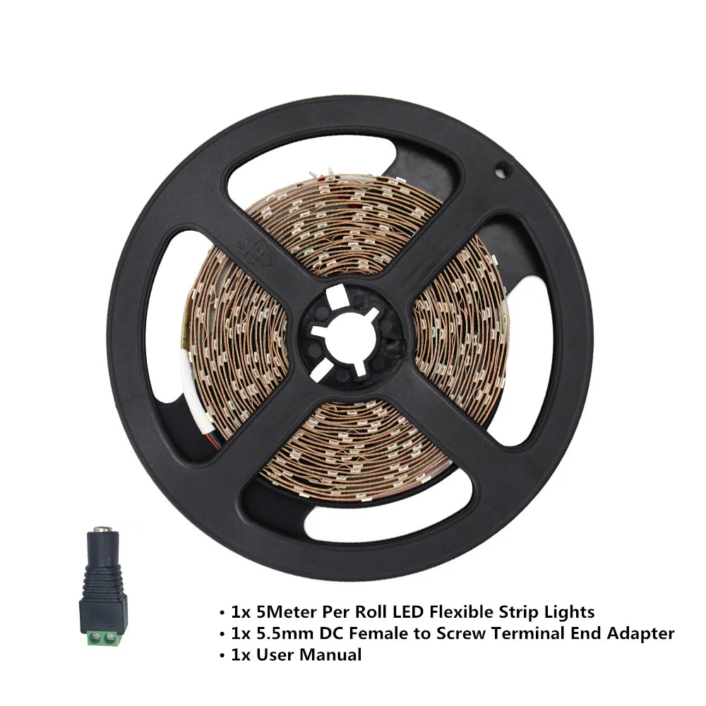 LightingWill 660–670nm SMD2835 DC12V Red LED Strip Light – 60/120/240 LEDs/m, 5 Meters, IP00/IP65