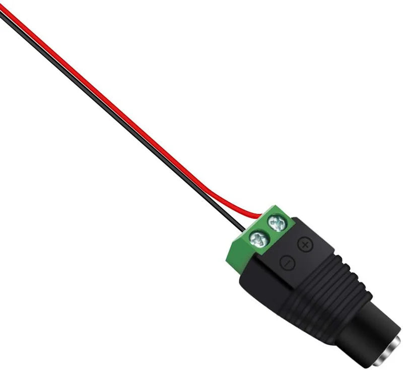LightingWill DC Power Jack Adapter 2.1x5.5mm Barrel Connector, LED Strip Power Adapter Male Female Male+Female Plug Connector, Bulk 500pcs MOQ Factory Direct