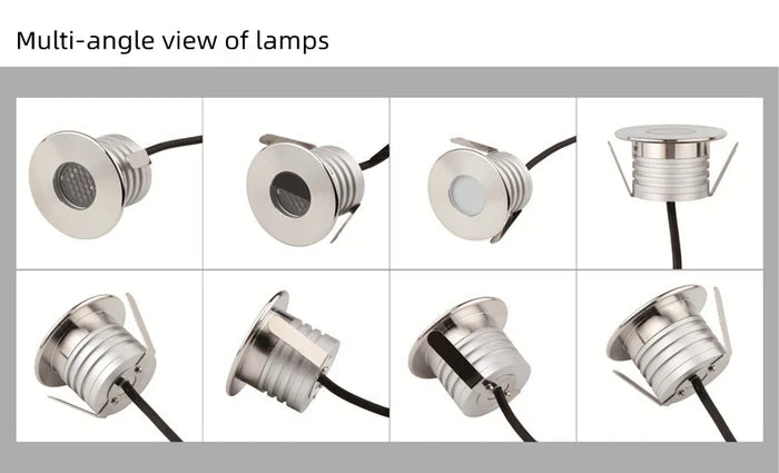 8/10-Pack Ultra-thin Honeycomb Anti-Glare Low Voltage LED Step Lights – 3000K / 4000K / 6000K | 3W | DC12–24V | IP67 Waterproof Stainless Steel Honeycomb Step & Path Lights
