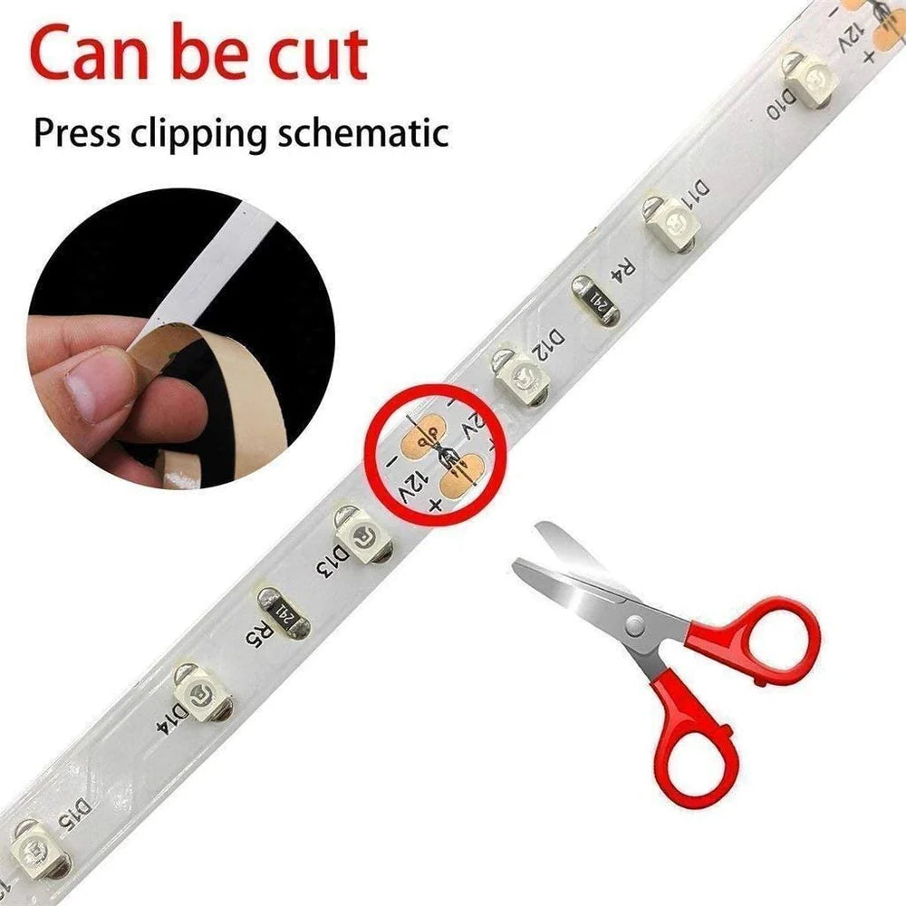 LightingWill 365–370nm SMD2835 UV LED Strip Light – 60/120/240 LEDs/m, 5M (16.4FT), DC12V, Non-Waterproof/IP67