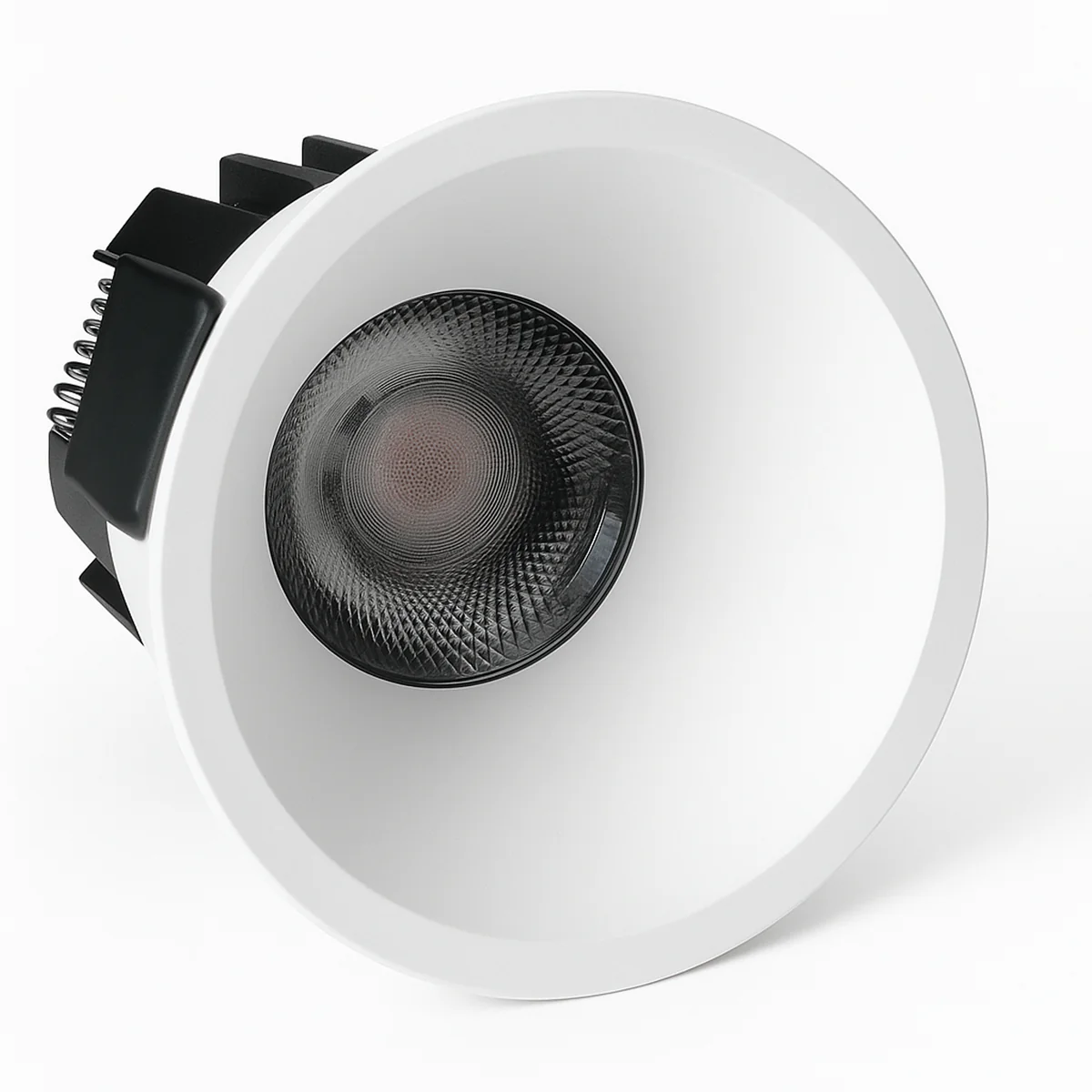 PRO Downlight PRO-1A Series Deep Recessed Anti-Glare Full Spectrum LED Downlight | AC 100–130V | 4 / 10 Pack | 7W / 9W / 12W | 5-CCT Selectable | 24° Narrow Beam | White Trim | CRI 95+ | Commercial Recessed Ceiling Light