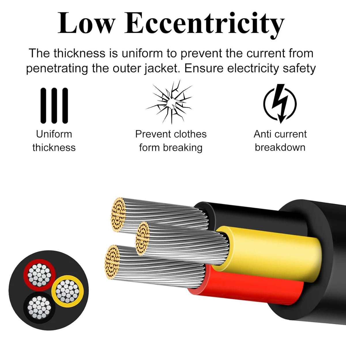 20 AWG Multi-Core Wire, Stranded Tinned Copper Electrical Cable, 6/7/8 Conductor, Black/White PVC Insulated Control Extension Cord — 3m–50m (10ft–165ft) Options