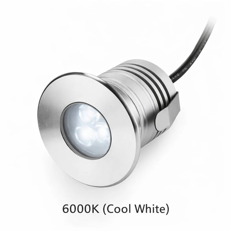 3W 3-LED Underwater Pool Lights – DC 12V / 24V Low Voltage | 3W | Stainless Steel & Aluminum Submersible Lights | IP68 Waterproof | Red / Green / Blue / 3000K / 4000K / 6000K for Pool, Fountain & Pond Lighting | 8 / 10-Pack