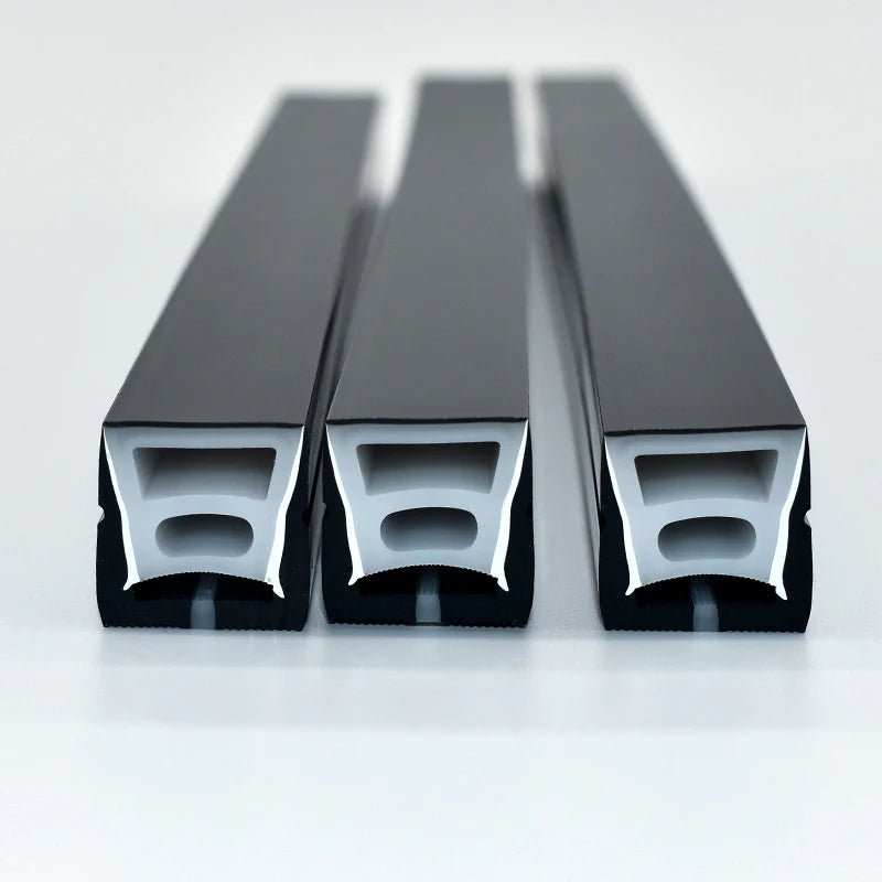 S2020 Black Neon Light Housing – 20x20mm | Silicone LED Channel System | 12mm PCB Width | IP67 Waterproof | 16.4FT/5M*1/16.4FT/5M*5 | Local Stock US/UK/DE