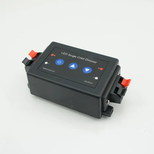LightingWill LED Strip Dimmer DC12V 24V 8A RF Wireless Remote LED Controller with Key Switch for Single Color LED Strips