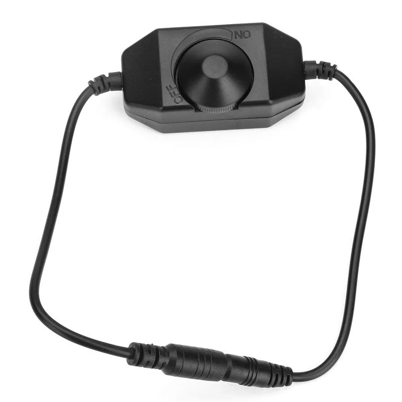 LightingWill LED Strip Dimmer DC12V 24V 6A Rotary Switch LED Controller Black White for Single Color LED Strips