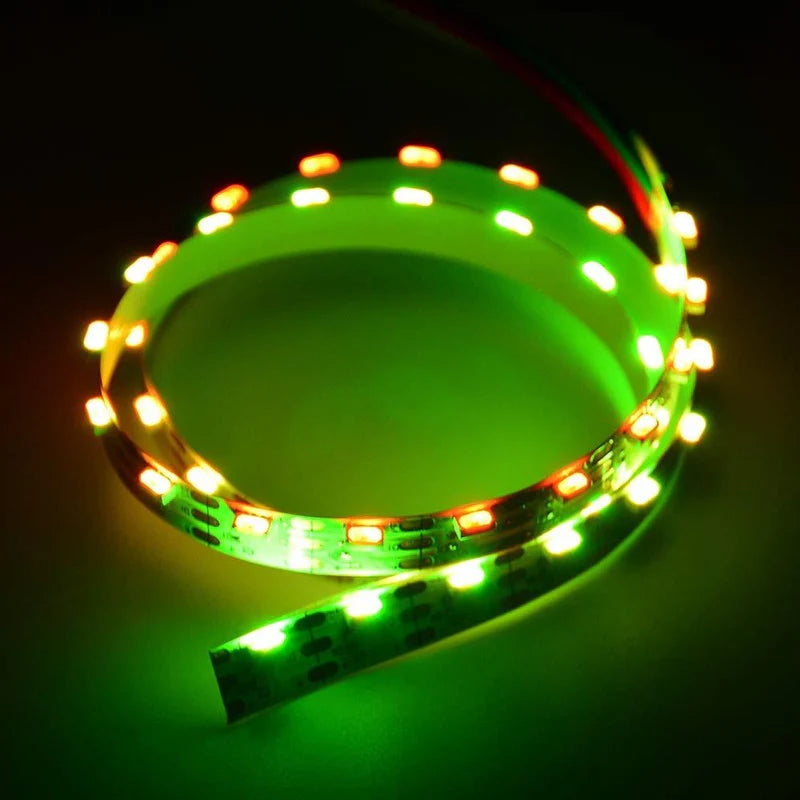 LightingWill WS2812 Side Emitting RGBIC LED Strip Light DC5V 12V 5mm PCB SMD4040 Individually Addressable 60 LEDs/m Non Waterproof Flowing LED Strip for Party Decoration DIY Lighting 5M 50M