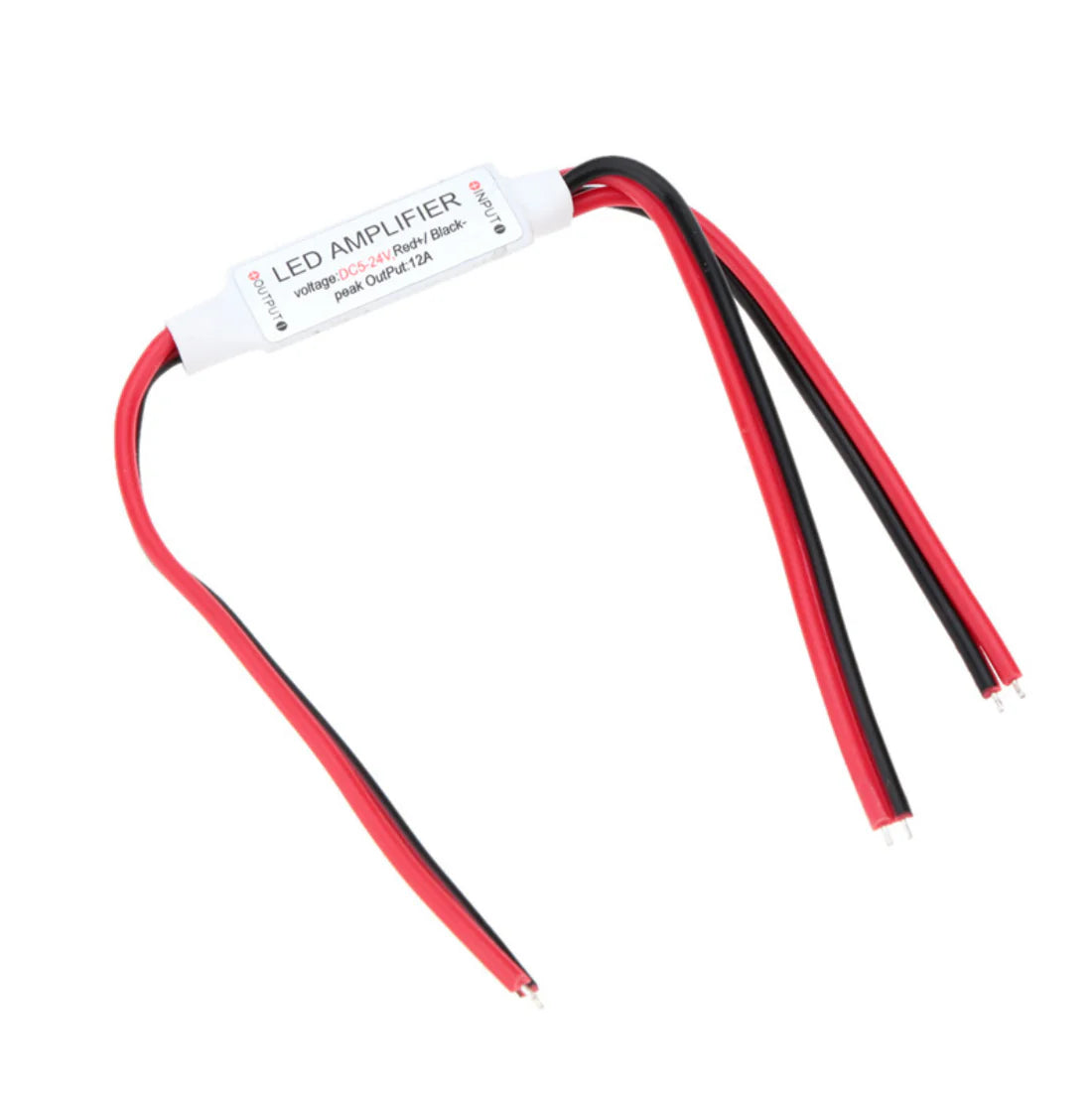 LightingWill LED Strip Mini Dimmer DC12V-24V 12A Push Button Inline LED Controller for LED Strips