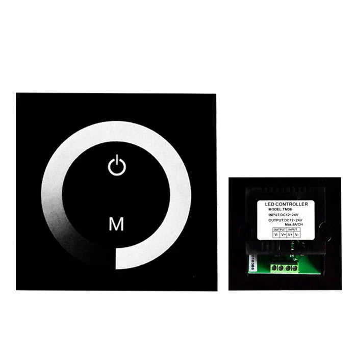 LightingWill LED Strip Wall Panel Touch Dimmer DC12V-24V TM06 Touch Color Ring LED Controller for LED Strips