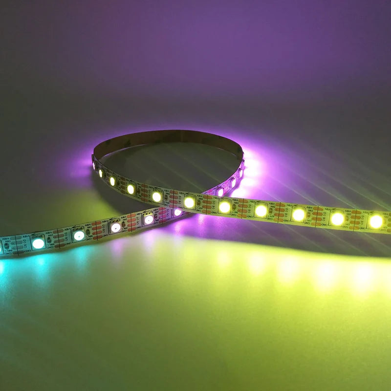LightingWill WS2815 RGBWIC LED Strip Light DC12V RGB 6000K 4 in 1 SMD5050 Individually Addressable Breakpoint Resume 30 60 96 LEDs/m IP00 IP65 IP67 LED Strip for Party Decoration DIY Lighting 5M 50M