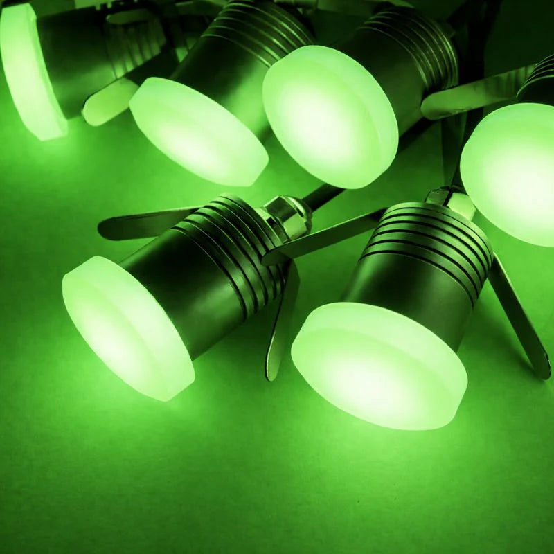 8/10-Pack Moonlight LED Step Lights – 3000K / 4000K / 6000K & Red / Green / Blue | 1W | DC12–24V | IP65 Waterproof Anti-Glare Inground & Wall Lights