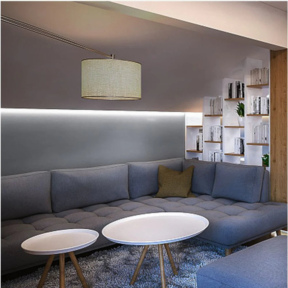 AC110V / 220V COB LED Strip Light 3000K / 6500K, IP65 Waterproof Spotless High Brightness Inline Power Switch for Cabinet Kitchen & Office Lighting, US / EU Plug, 5M/10M Pack