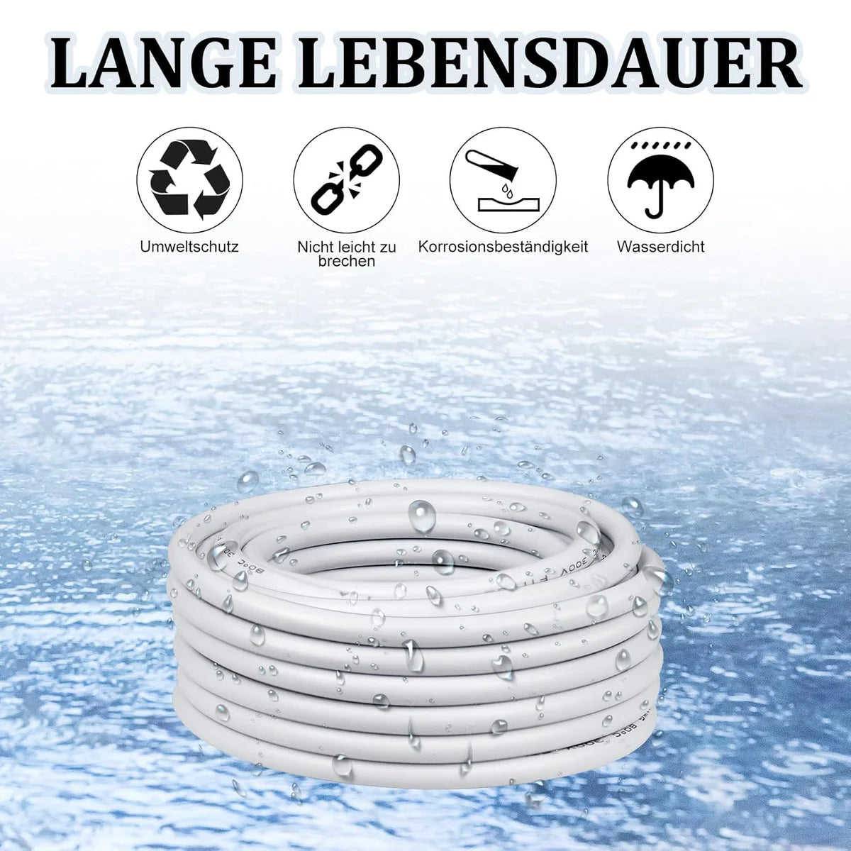 16 AWG Electrical Wire, Stranded Tinned Copper Cable, 6/7/8 Conductor Multi-Core, Black/White PVC Insulated Control Wire — 3m–50m (10ft–165ft) Options