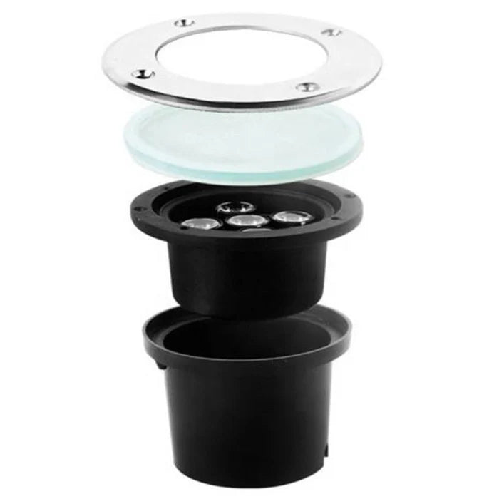 LightingWill LED Inground Well Light – Low Voltage DC 12V / 24V | 1W / 3W / 5W / 7W | 2 / 4 / 10-Pack | Warm White | IP67 Waterproof | Landscape Uplighting for Garden, Pathway & Yard