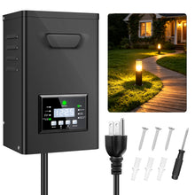 300W/400W Landscape Lighting Transformers – 120V to 12V/14V AC, Single Zone, Timer & Internal Photocell, Power Supply for Landscape Lighting Systems