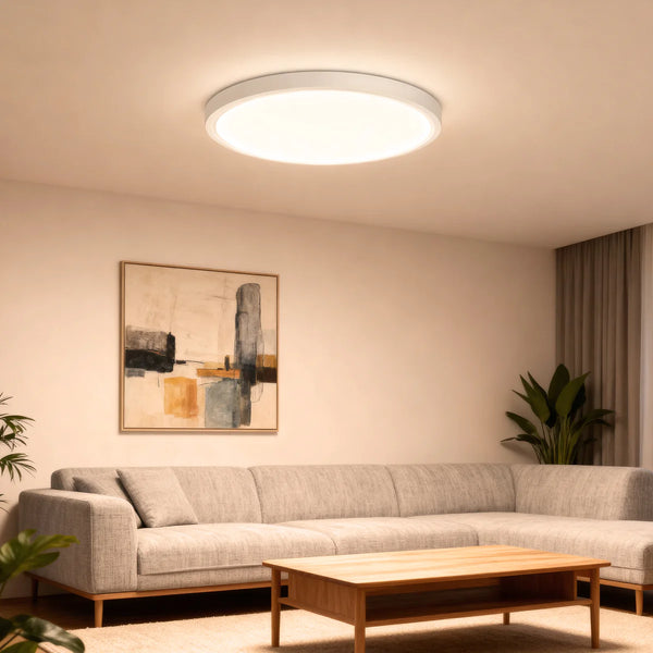 15.7 Inch 32W White / Black / Gold Round Slim LED Ceiling Lights – AC 110–130V  | 3000K / 4500K / 5000K / 6500K | Flush Mount Ceiling Light for Modern Home Lighting | 1-Pack – Local Stock (US)
