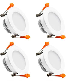3W/5W/7W/9W Recessed LED Downlight White Housing, TRIAC Dimmable, 2700K–6000K, 100–130V / 200–240V, 4/8/10/12/20/32 Pack for Bedroom & Living Room