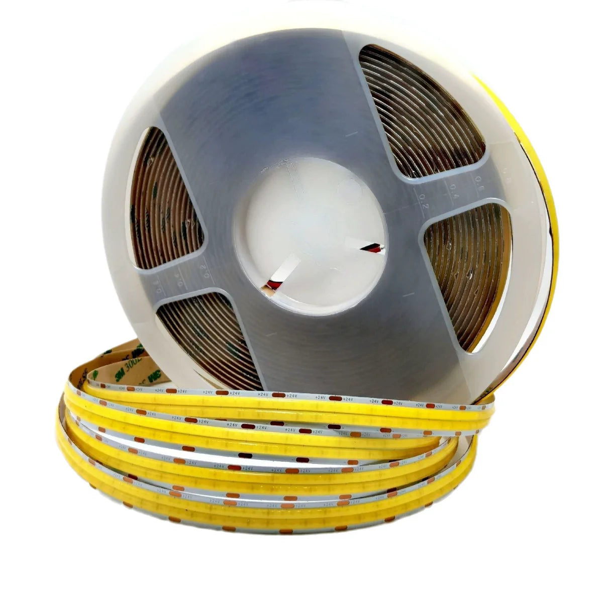 COB Flexible LED Strip Light 12V/24V 320/480LEDs/M, 8mm Flexible Dot-Free LED Tape, CRI90+ Non-Waterproof, 3000K / 4000K / 6500K / Red / Blue / Green / Pink / Yellow for Cabinet Kitchen Lighting, 5M/10M Pack