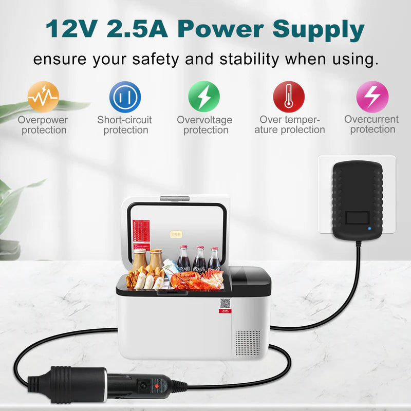 LightingWill DC 12V 12W–36W Cigarette Lighter Power Supply Adapter – AC 100–240V Converter Transformer with Car Socket Output, Charger for Pump, Cooler, LED Lights, US Plug