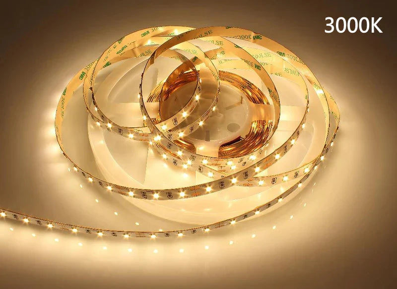 LightingWill DC12V SMD2835 Full Spectrum LED Strip Light 120LEDs/m 600 LEDs 16W/m, CRI 97+ High Density LED Tape 2700K–6500K, 8mm PCB IP00/IP67 for Kitchen Cabinet, Mirror, Bedroom, 5/50M
