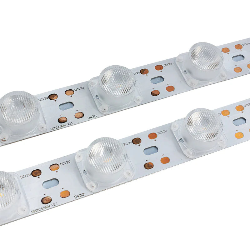 LightingWill 0.5M DC12V High Brightness Rigid LED Strip Light – 22W | SMD3030 18LEDs/M | 25mm PCB | Warm White / Natural White / Daylight White / Cool White | IP00 / IP65 | for Side-Emitting Light Box | 10 / 50PCS