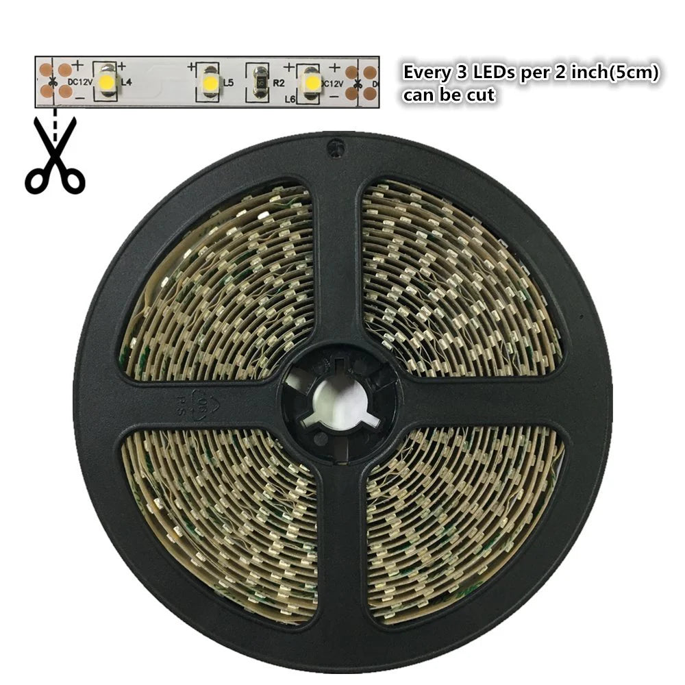 940nm SMD2835 DC12V Infrared LED Strip Light – Invisible IR for Cameras & Sensors, 60/120/240 LEDs/m, 5 Meters, IP00/IP65