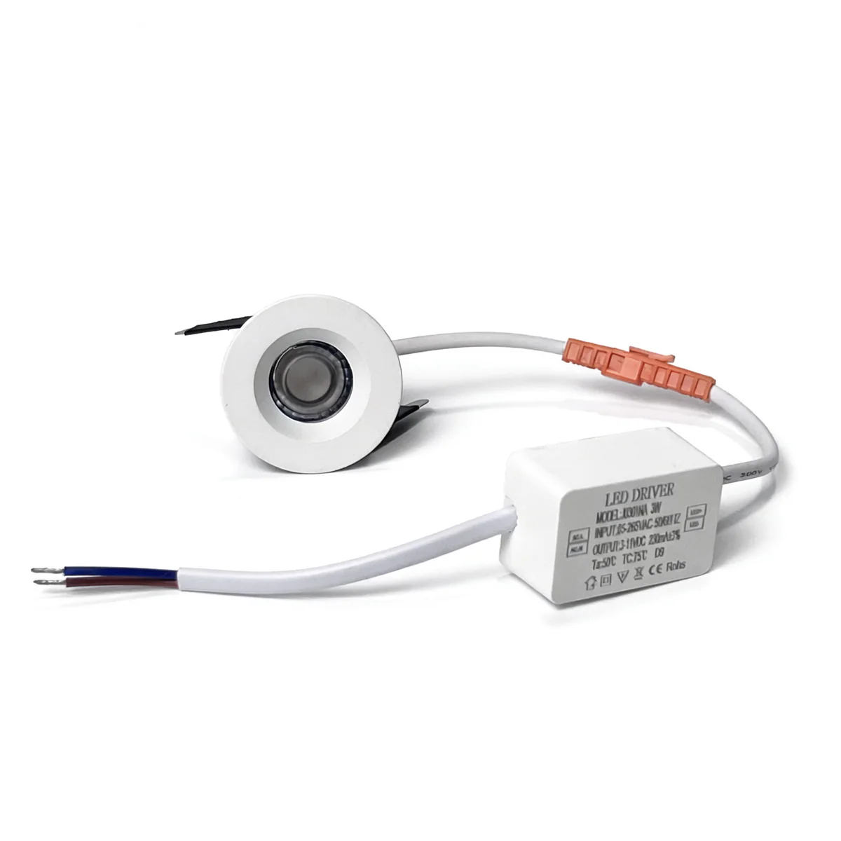 FX Waterproof Downlight – FX-3B Series Mini LED Recessed Spot Light | 2W | Ø1.38" Cutout | 24° Beam Angle | AC100–240V | CRI 80+ | Small Accent Ceiling Fixture | Black Finish | 4 / 10 Pack | Non-Dimmable