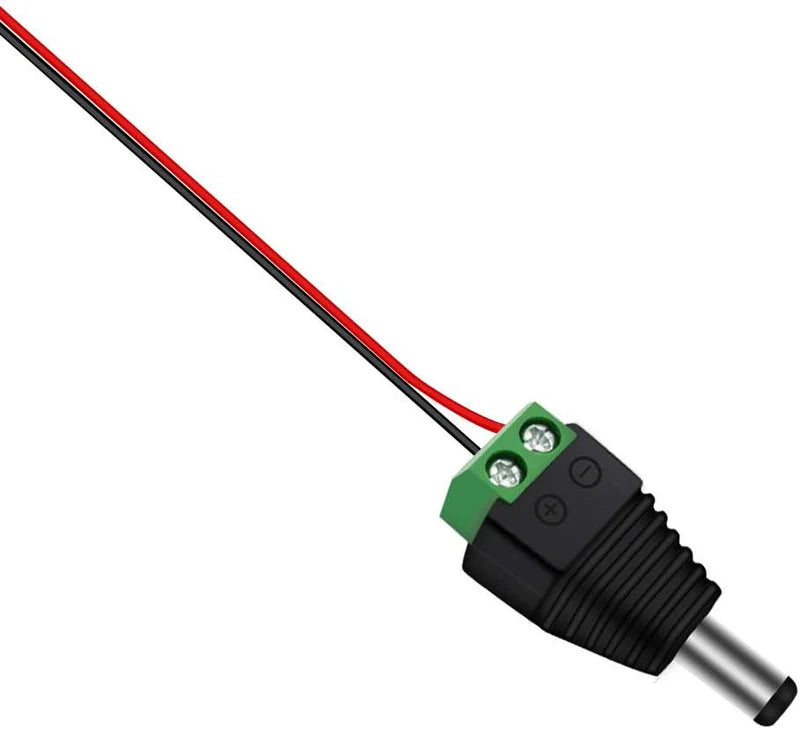 LightingWill DC Power Jack Adapter 2.1x5.5mm Barrel Connector, LED Strip Power Adapter Male Female Male+Female Plug Connector, Bulk 500pcs MOQ Factory Direct
