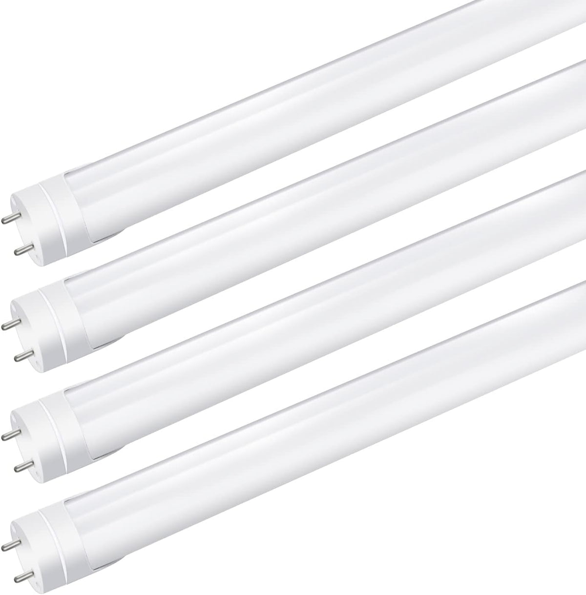 LightingWill LED T8 Light Tube 2FT, Warm White 3000K-3500K, Dual-End Powered Ballast Bypass, 1000Lumens 10W (24W Fluorescent Equivalent), Frosted Cover, AC85-265V Lighting Tube Fixtures, 4 Pack…