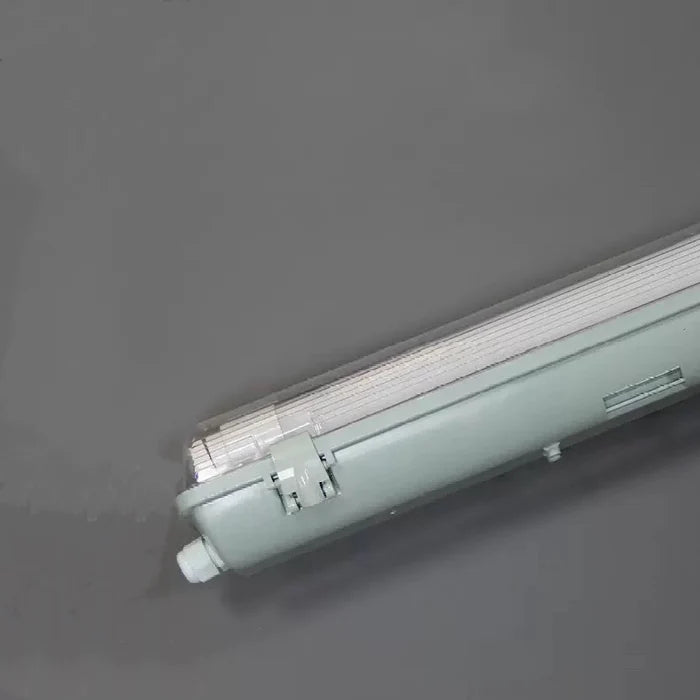 TP Series 2ft LED Tri-Proof Light, 2-Tube Included Waterproof Dustproof LED Fixture Stripe Clear Cover 3000K/4000K/5000K AC 90–240V Non-Dimmable 4-Pack