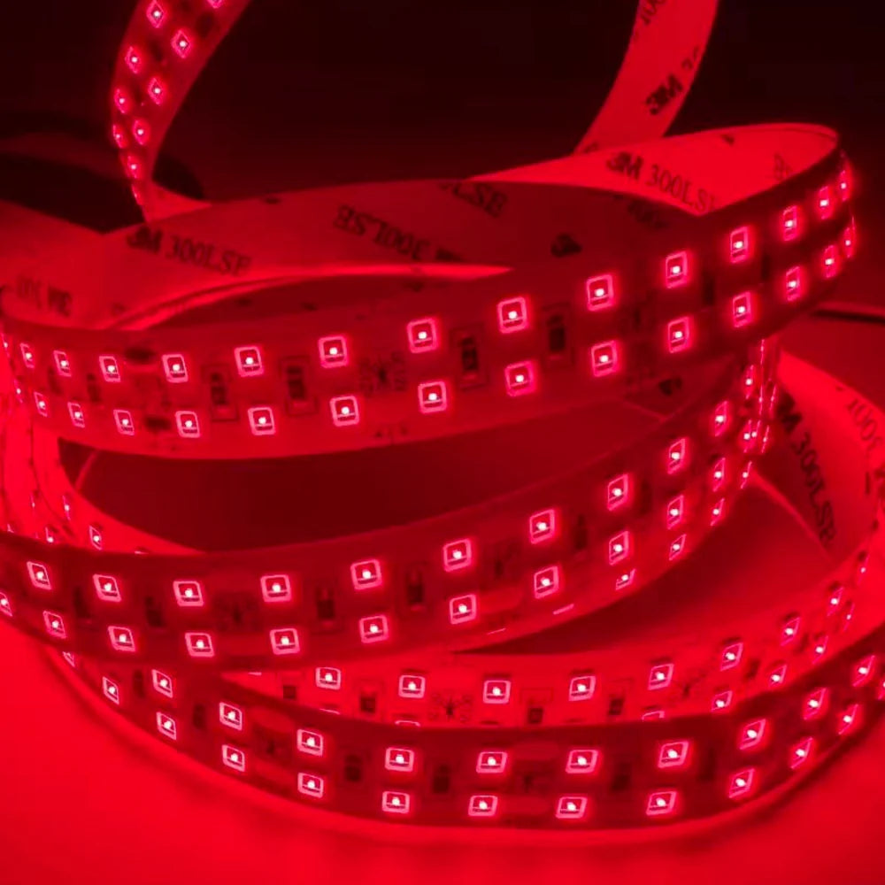 660–670nm IP65 Waterproof DC12V-IR LED Strips-SMD2835/SMD5050-30/60/120/240 LEDs/m-5/50 Meters-Red Light Beauty, Body Care, Wellness Light, Skin Care