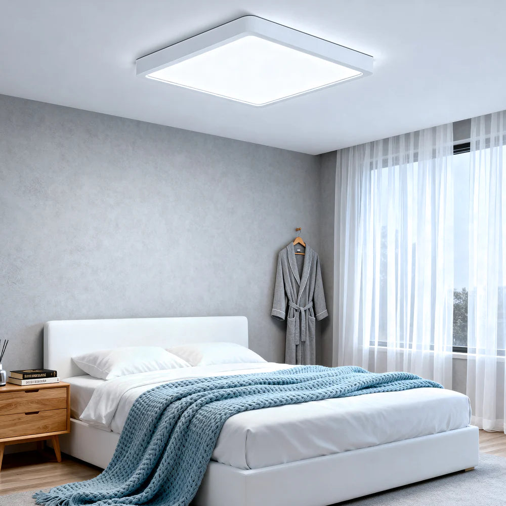 12 Inch 24W White Square Ceiling Light –  AC 220–240V | 3000K  / 5000K  | Flush Mount Ceiling Light for Modern Home Lighting | 1-Pack – Local Stock (UK)