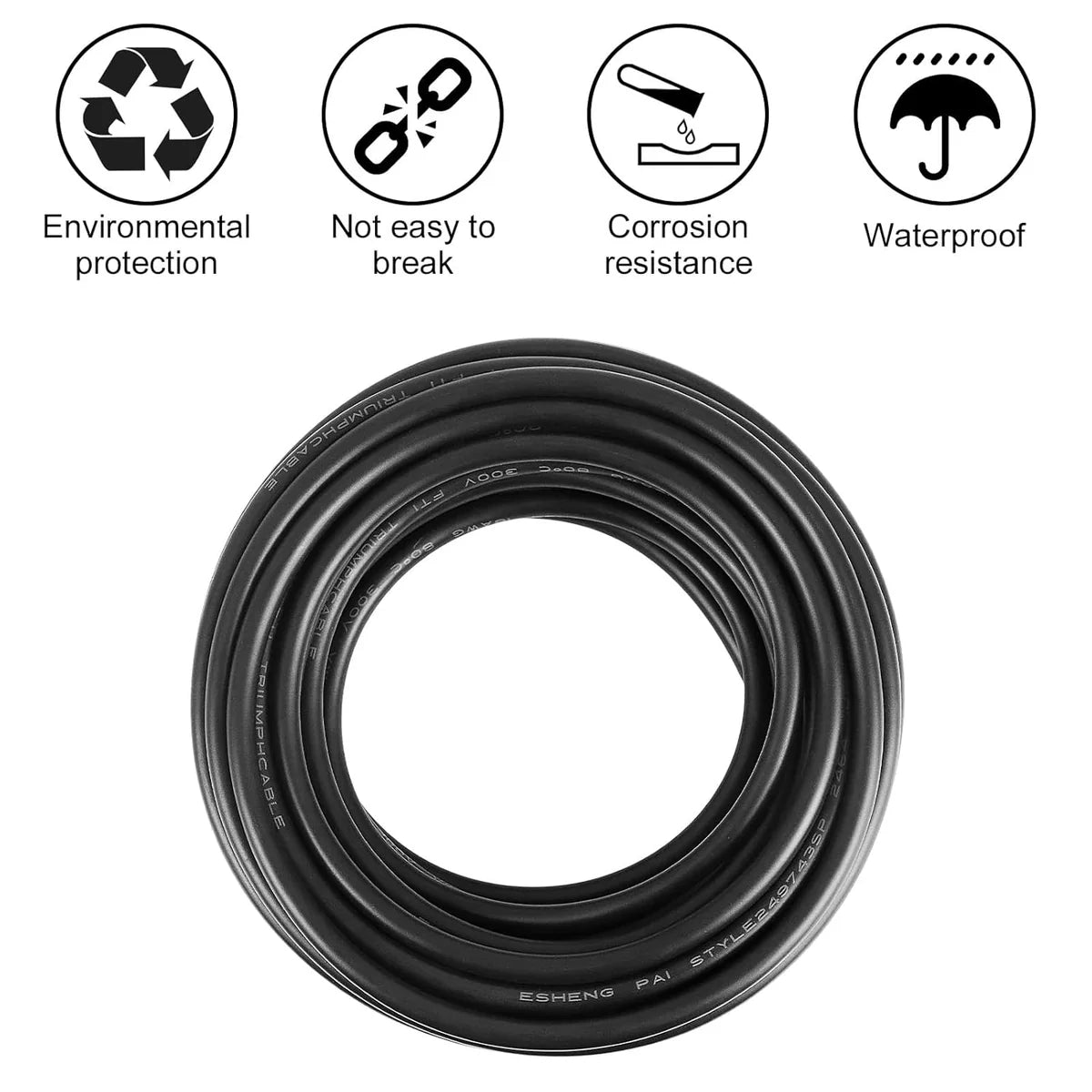 24 AWG Stranded Electrical Wire, Multi-Core Cable, 2/3/4/5 Conductor, Black/White PVC Flexible Insulated Cord for Extension & Wiring — 3m–50m (10ft–165ft) Options