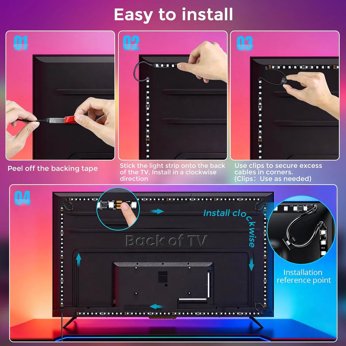 LightingWill CST3 HDMI 2.0 TV Sync Backlight Kit – Smart RGBIC LED Strip Syncs with Screen, 4K@60Hz, 72 LEDs/m, for Movies & Gaming, Compatible with PS5 / Xbox / PC (9.8 ft / 12.5 ft / 16.4 ft)