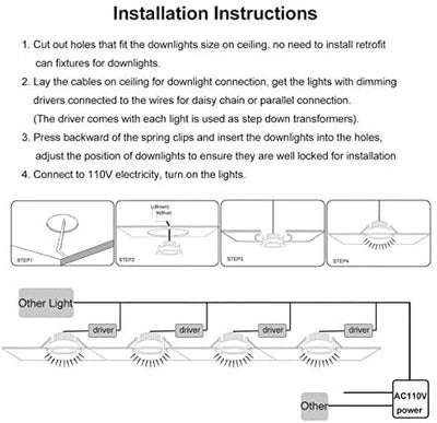 ECO-1 Series Frosted LED Downlight – Silver Housing – TRIAC Dimmable – 3W/5W – 4-Pack – 2700K–6000K – 100–130V