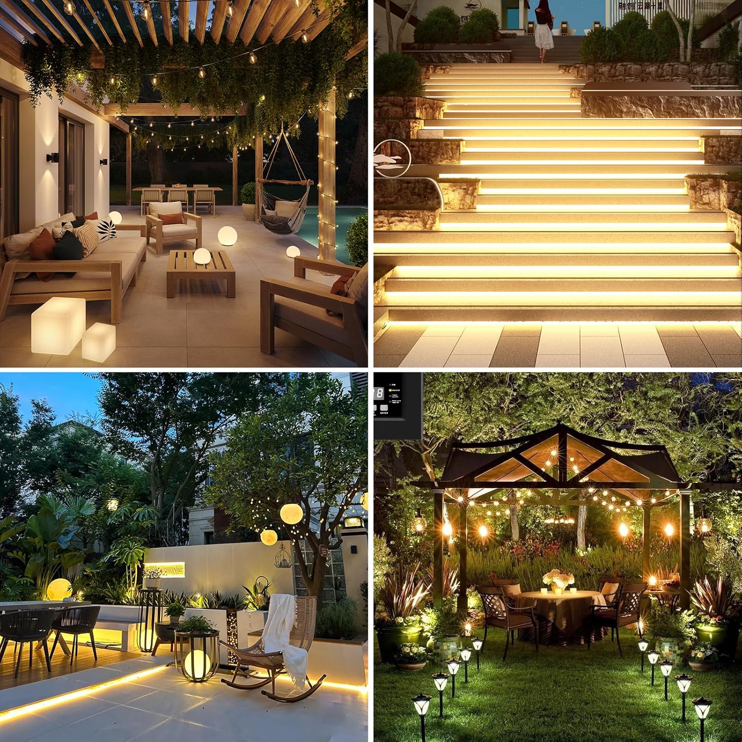 150W/170W Landscape Lighting Transformers – 120V to 12V/15V AC, Single Zone, Timer & Internal Photocell, Power Supply for Landscape Lighting Systems