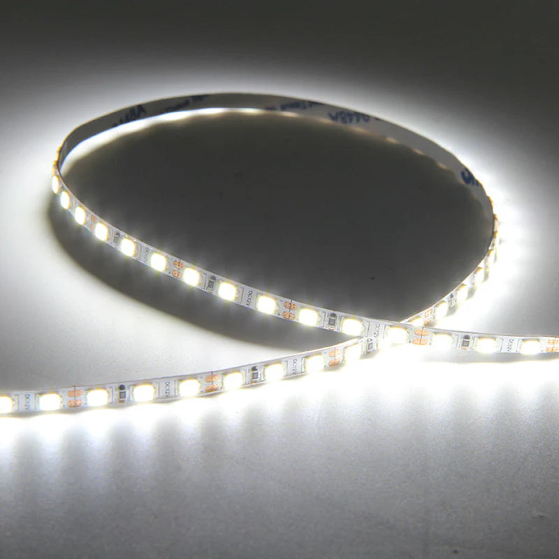 SMD2835 LED Strip Light, 5m Roll | 12V DC | 120 LEDs/m | 8W/m | White 3000K / 4000K / 6000K  | 4mm / 5mm PCB | Non-Waterproof IP00