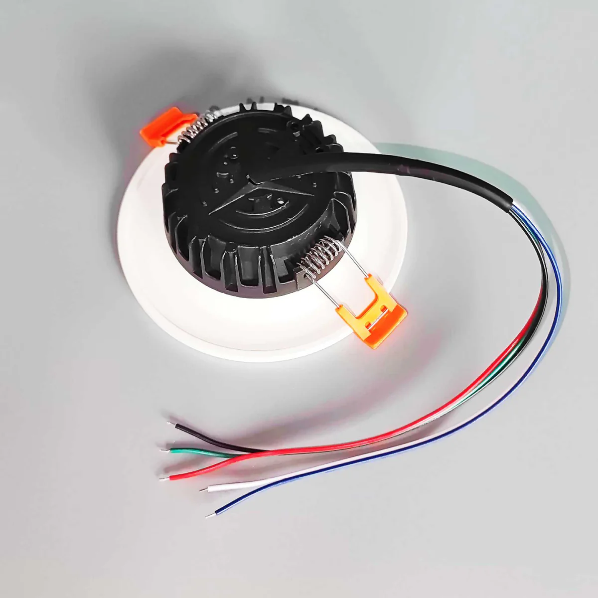 Smart RGB Downlight – RGBW RGBWW Super Bright Modern Recessed LED Downlights 24V 4W 6W 8W 12W 24W 30W 36W 40W White Round Embedded Design 4 Pack / 10 Pack (Controller and Power Supply Not Included)