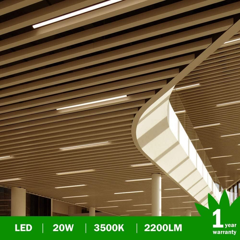IT Series 4FT T5 LED Shop Light, Integrated Fixture 20W Warm/Natural/Daylight White Linkable Utility LED Tube Light for Garage, Basement, Workshop & Under Cabinet Ceiling Mount Corded Electric with On/Off Switch Non-Dimmable AC90–240V 4-Pack / 10-Pack
