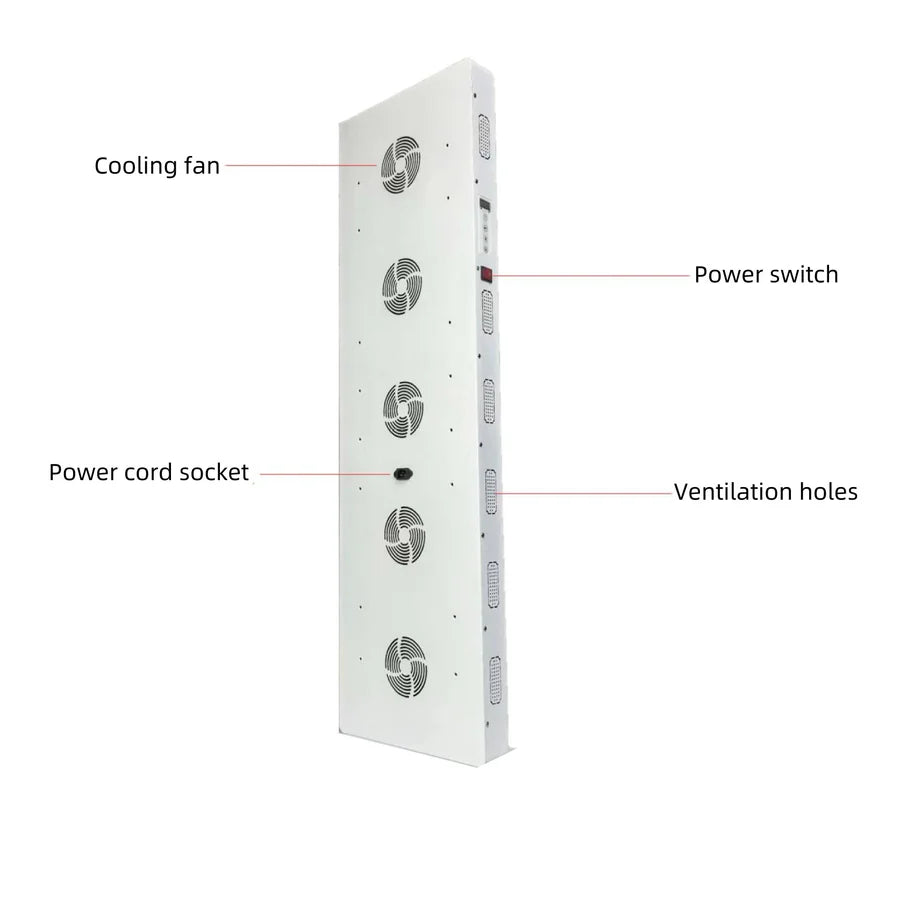 ALW-PRO5000 Red LED Light Therapy Panel, 1250W Deep Red 660nm & Near Infrared 850nm with Electrical Mobile Stand LED Light Therapy