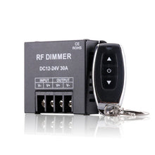 LightingWill LED Strip Dimmer DC12V 24V 30A High Power RF Remote LED Controller for Single Color 5050 3528 LED Strips