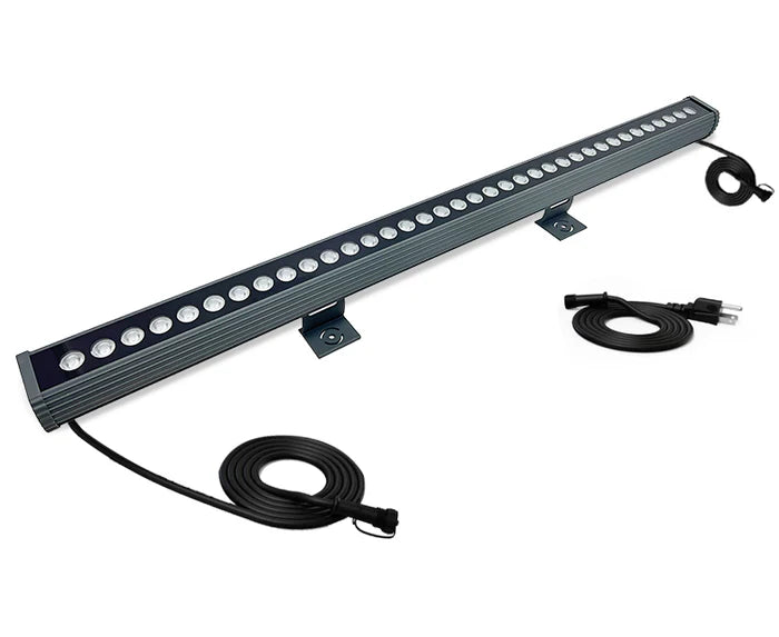 LightingWill Linkable 7060 Linear RGB LED Wall Washer – AC85-265V | 36W | Waterproof Color Changing Wall Wash Light | 24-Key RF Remote Control | for Indoor & Outdoor Architectural Lighting