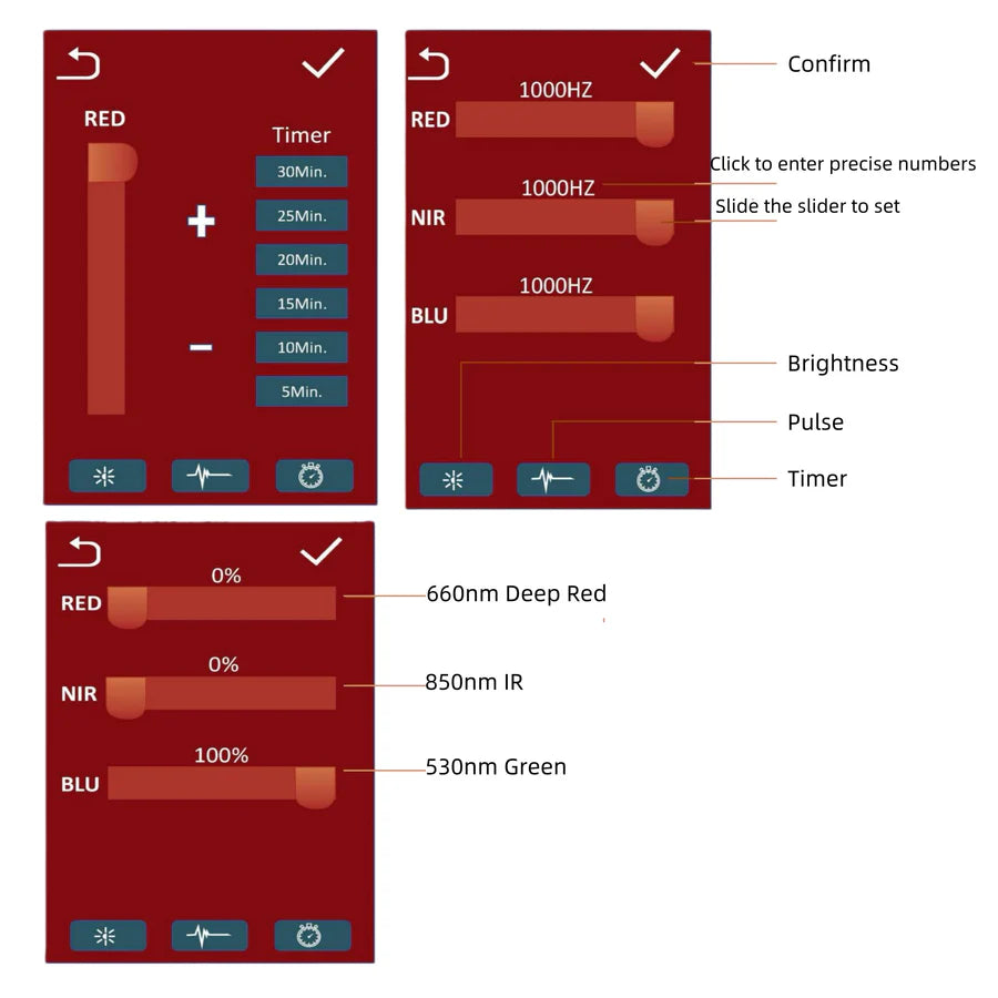 350W Touch Screen Infrared Therapy Lamp – Red 660nm & Green 530nm & IR | 3-Channel Independent Control | Dimmable Timer | AC100–240V | Desktop / Hanging Mount | for Skin Care | Goggles Included | US / EU / UK / AU Plug