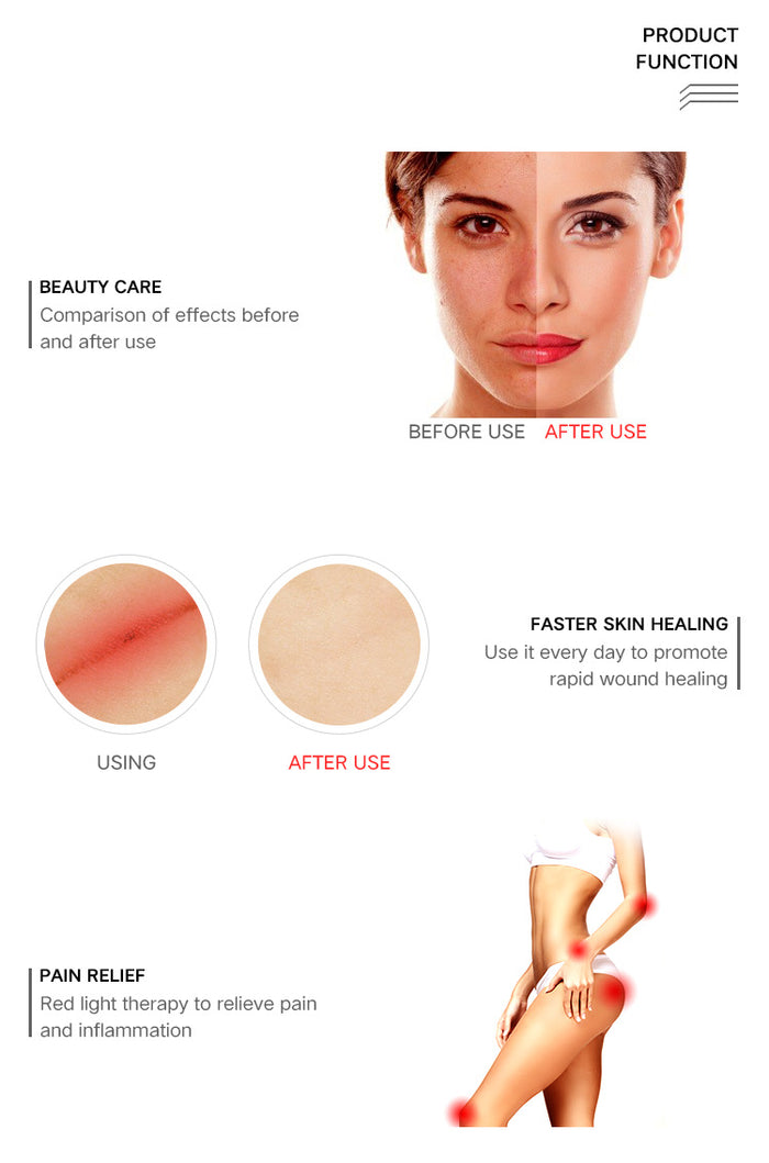 50W Desktop Infrared Therapy Lamp – 40 LEDs | Button / Touch Control | Red Light 660nm & IR 850nm | Dimmable Timer | AC100–240V | Desktop Stand Design | for Skin Care | Hanging Rope & Goggles Included | US / EU / UK / AU Plug